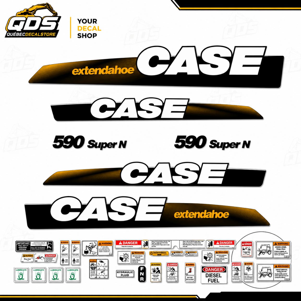 Case 590 Super N Decal Kit / Kit Complet de DécalcomaniesQuébecDecalstore