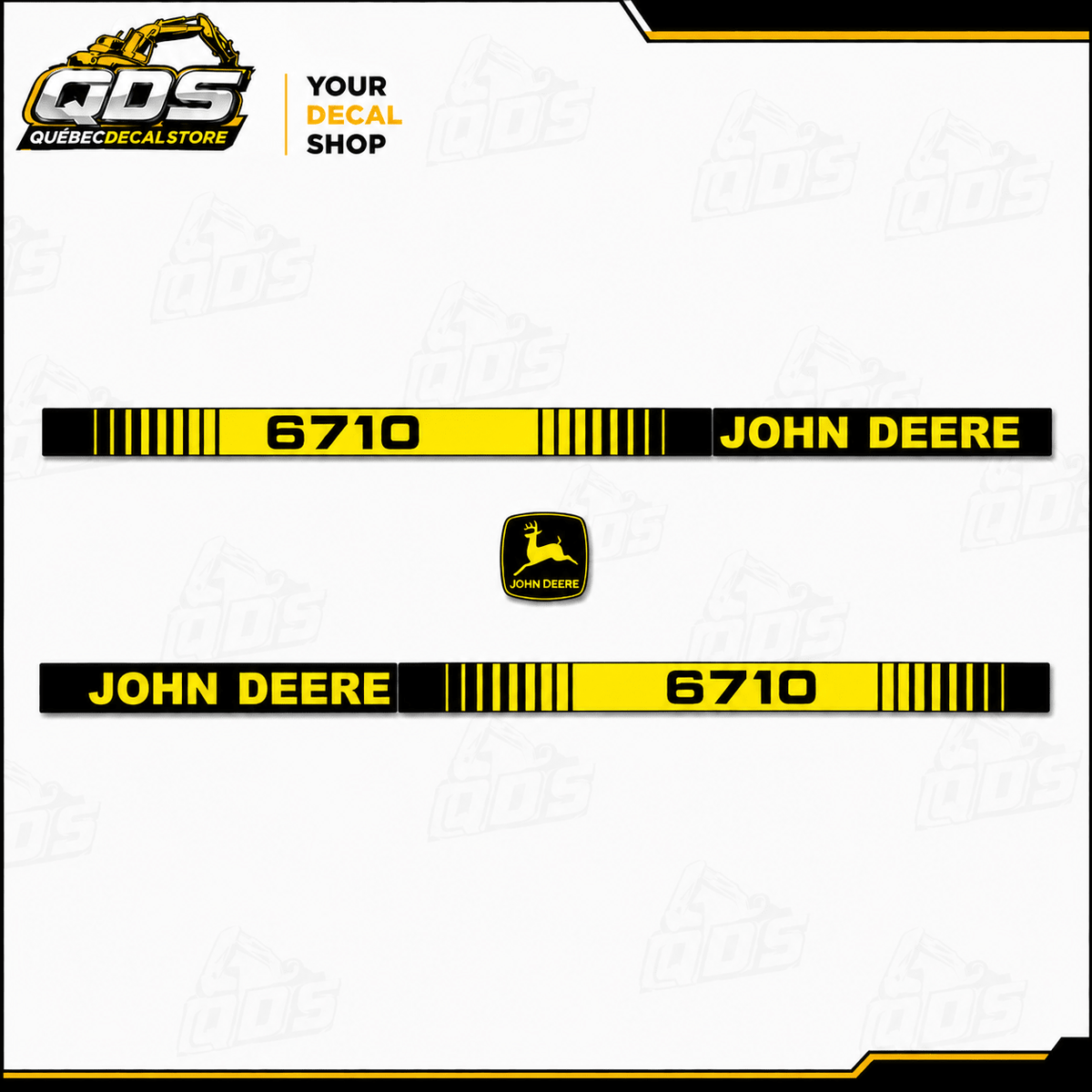 KIT COMPLET DE DÉCALCOMANIES POUR ENSILEUSE JOHN DEERE 6710 2000 - 2008QuébecDecalstore