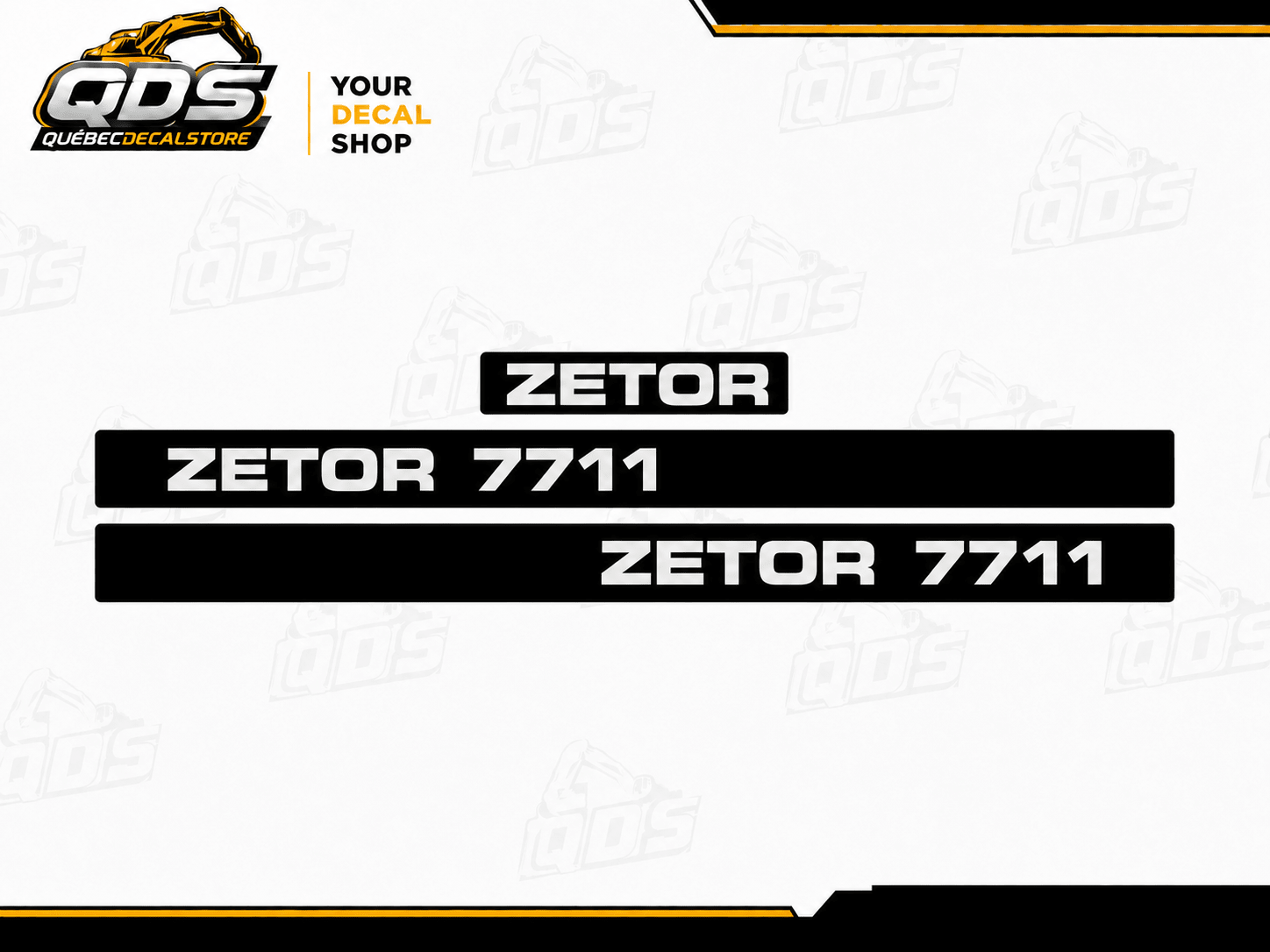 KIT COMPLET DE DÉCALCOMANIES POUR TRACTEUR ZETOR 7711QuébecDecalstore
