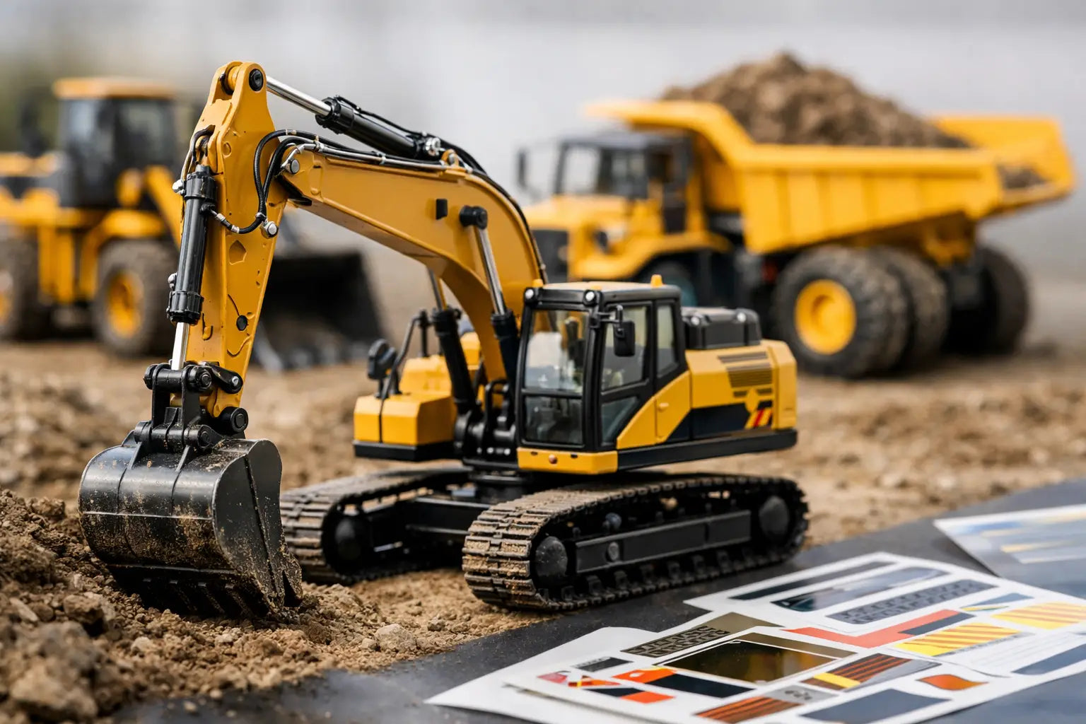 RC Construction Equipment Decals That Look Real