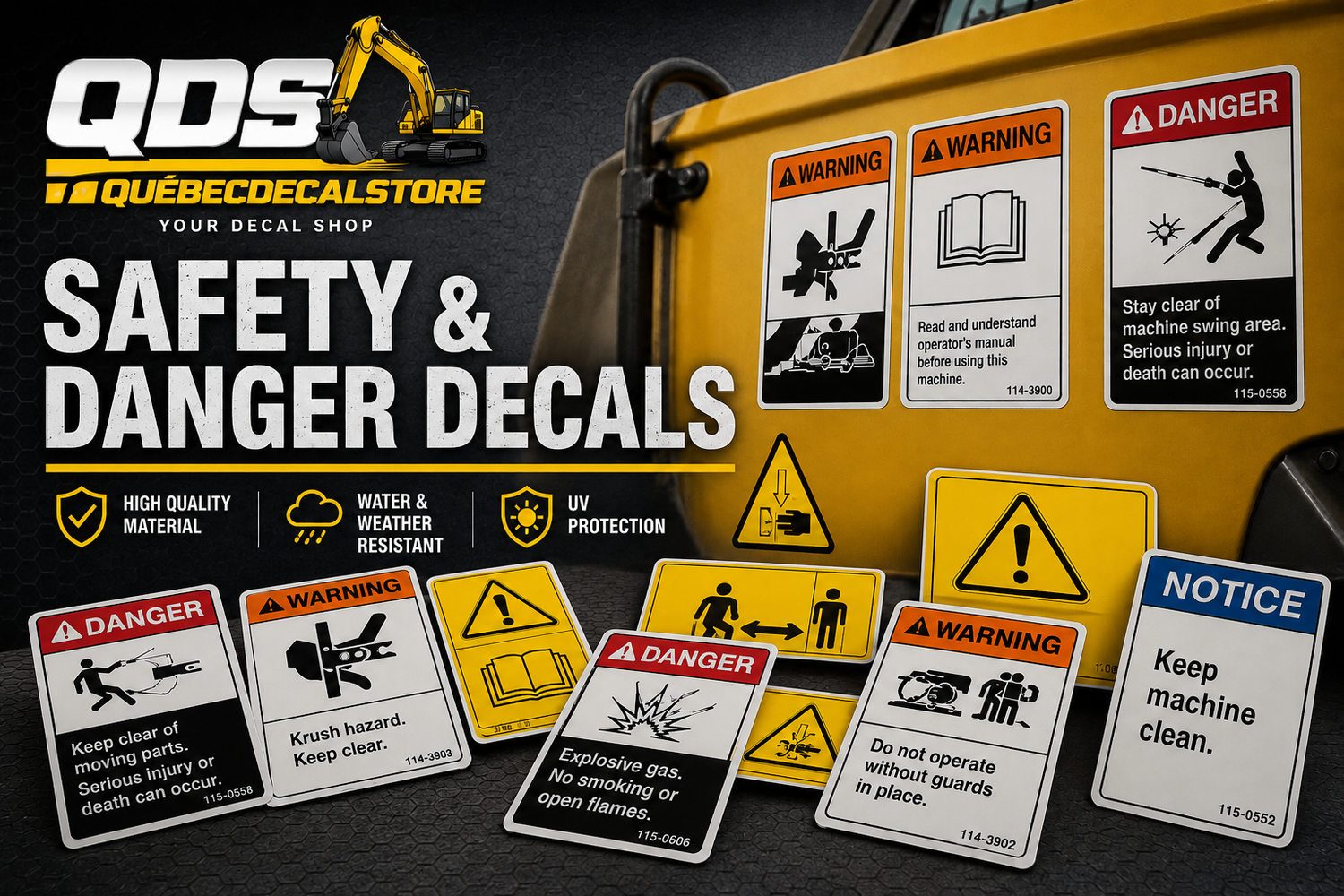 SAFETY &amp; DANGER DECALS