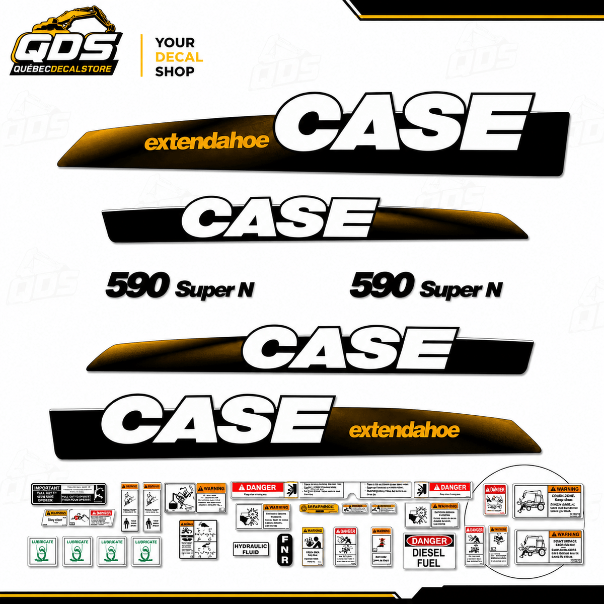 Case 590 Super N Decal Kit / Kit Complet de DécalcomaniesQuébecDecalstore