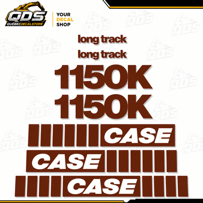 KIT COMPLET DE DÉCALCOMANIES POUR BULLDOZER CASE 1150K LONG TRACKQuébecDecalstore