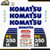 KIT COMPLET DE DÉCALCOMANIES POUR EXCAVATRICE KOMATSU PC350LC-8QuébecDecalstore