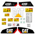 Kit complet en Vinyle Imperméable, reproduction originale pour Caterpillar Backhoe 420F2 ITQuébecDecalstore