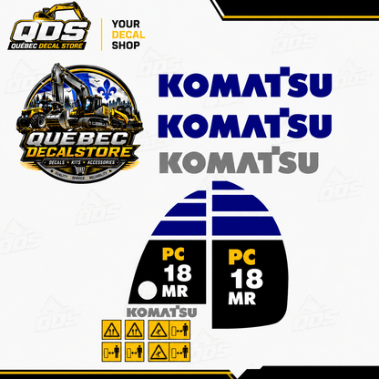 KIT COMPLET POUR MINI PELLE KOMATSU PC35MR Decal Kit / Kit Complet de DécalcomaniesQuébecDecalstore
