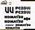 KOMATSU PC28UU Decal Kit / Kit Complet de DécalcomaniesQuébecDecalstore