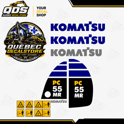 KOMATSU PC55MR Decal Kit / Kit Complet de DécalcomaniesQuébecDecalstore