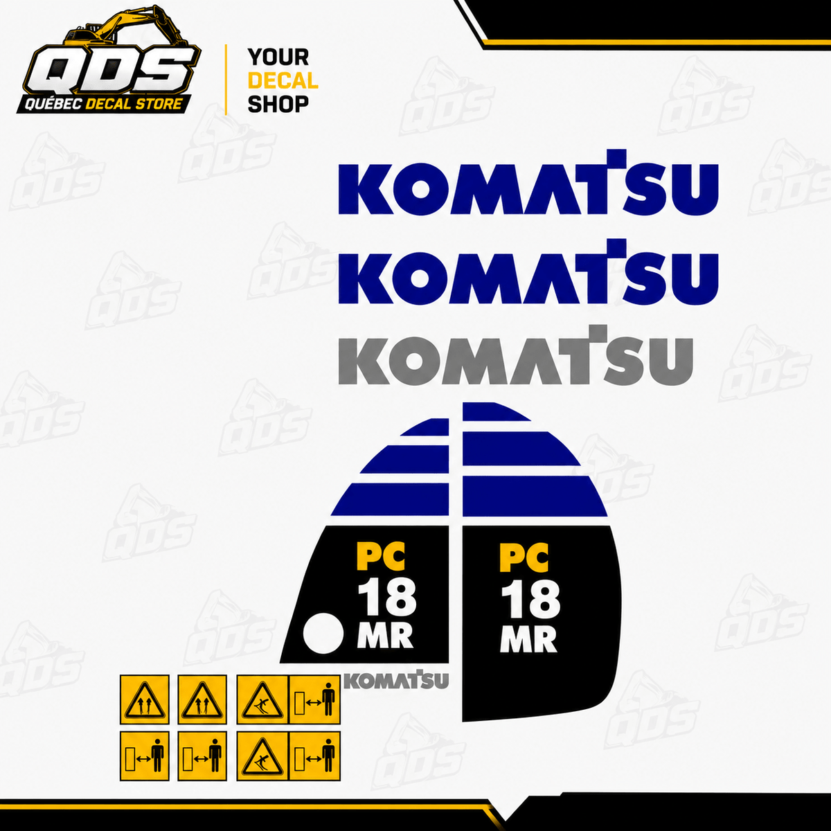 KOMATSU PC55MR Decal Kit / Kit Complet de DécalcomaniesQuébecDecalstore