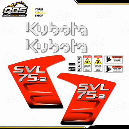 KUBOTA SVL75-2 Decal Kit / Kit Complet de DécalcomaniesQuébecDecalstore