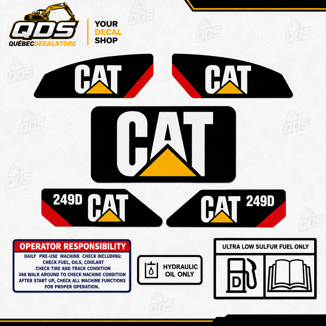 AFTERMARKET DECAL KIT FOR CAT 249D SKID STEER
