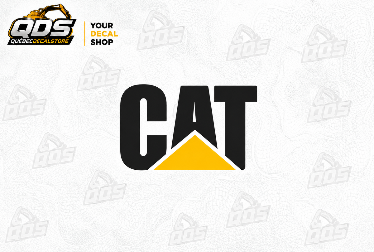 AFTERMARKET CATERPILLAR BLACK LOGO DECAL - ALL SIZES AVAILABLE