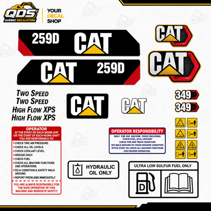 AFTERMARKET DECAL KIT FOR CAT SKID